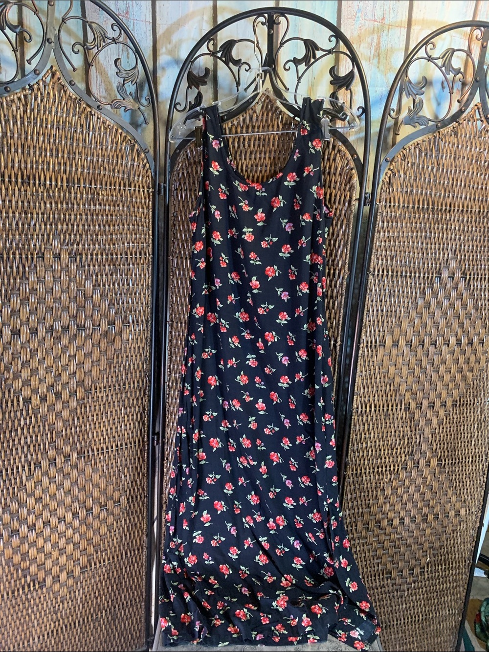 Vintage Floral Maxi Dress Size M